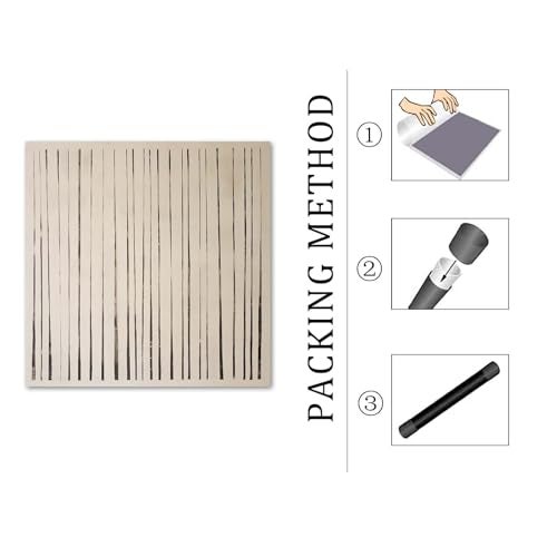 Ecyanlv Neutral Abstract Canvas Wall Art Modern Abstract Posters and Prints Brown Beige and Black Wall Art Wabi Sabi Painting Neutral Geometric Artwork Beige Minimalist Picture for Bedroom 16x16inch Frameless - Image 5