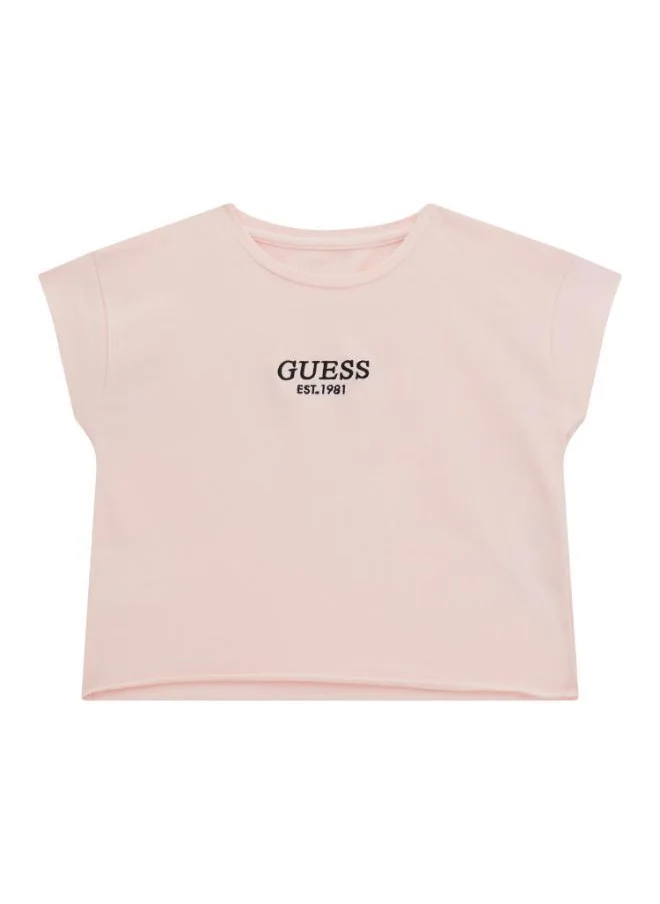 جس Kids Logo Short Sleev T-Shirt