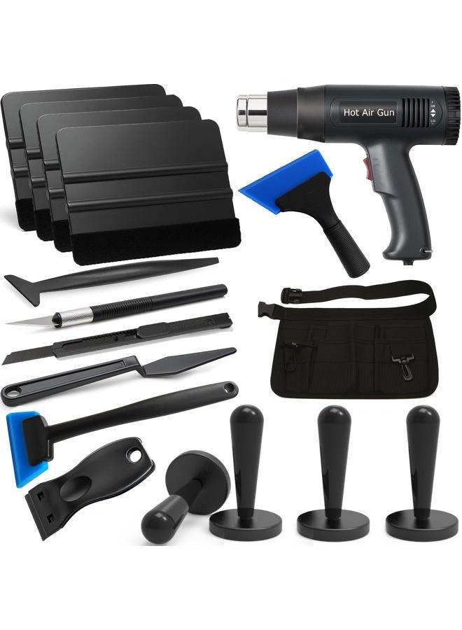 Spanno Tools Spanno Heat Gun for Vinyl Wrap, Car Wrap Kit for Window Tint, Include Heat Gun, Plastic Squeegees, Magnet Holder, Vinyl Wrap Cutter - Image 1