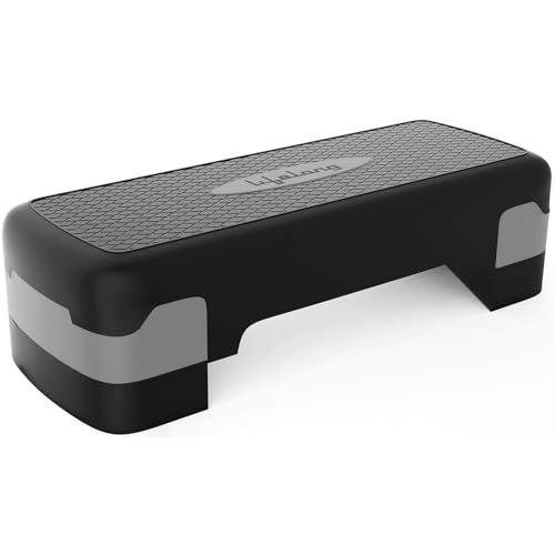 Lifelong Polypropylene Exercise Fitness Stepper for Exercise Aerobics Stepper | Max Weight 200kg (Black & Grey) - Image 1