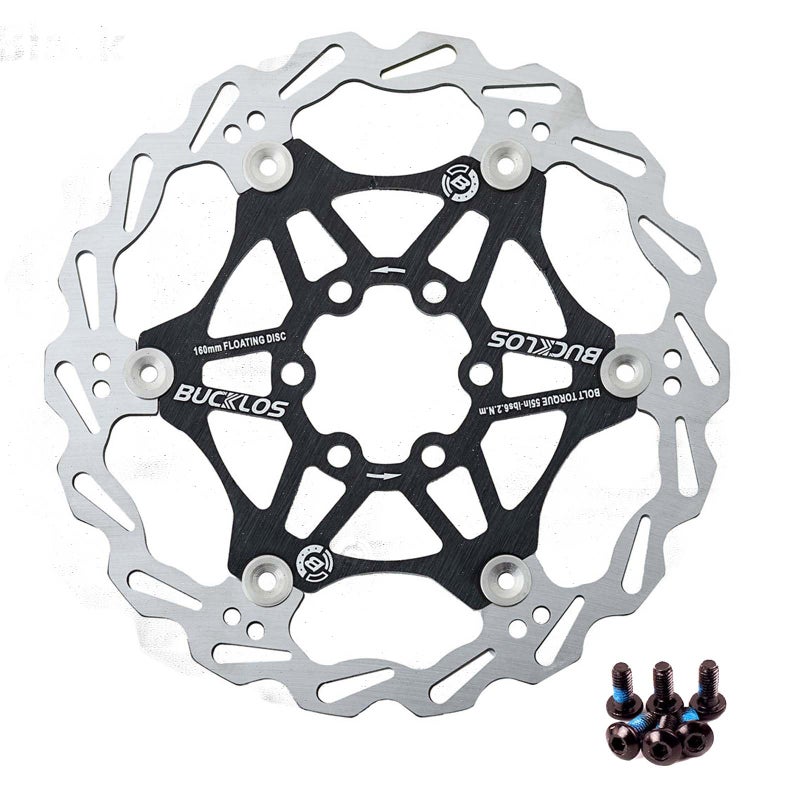 BUCKLOS Bike Floating Disc Brake Rotor 160mm 180mm 203mm Stainless Steel Bicycle Rotors with 6 Bolts Fit for Road Bike Mountain Bike - Image 1