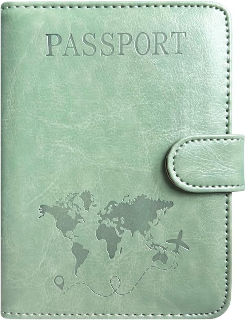 ACdream Passport Holder for Travel Essentials, Rfid Blocking Passport Wallet Cover Case for Travel Must Haves Accessories, Book Holders for Women Men, Agave Green R64 - Image 1