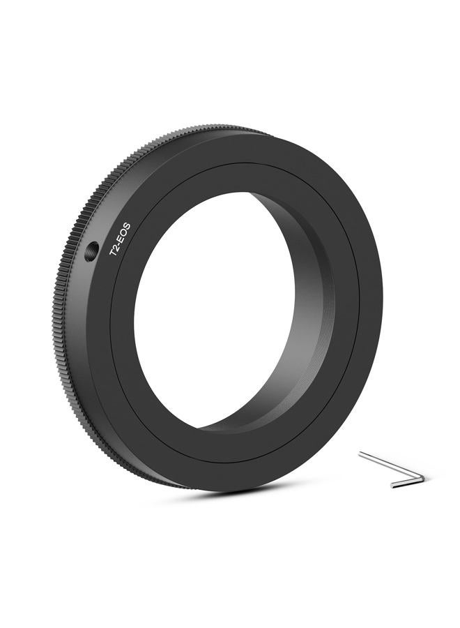 Lightdow T/T2 Mount Lens Adapter Ring for Canon EOS Rebel T3 T3i T4i T5 T5i T6 T6i T6s T7 T7i SL1 SL2 6D 7D 7D 60D 70D 77D 80D 5D II/III/IV DSLR Camera - Image 1