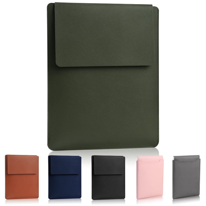 HexinYigjly 13.3-14" Laptop Sleeve, Padded Case, Thin Portable Versatile Bag Compatible With 2022 Pro 14 inch/2015 Pro 13.3 inch/2015 Air 13.3 inch (Dark Green) - Image 1
