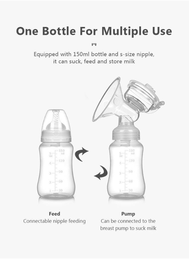 kiddoz Bb15 Electric Breast Pump 150Ml Baby Bottle In Blue  - Image 3
