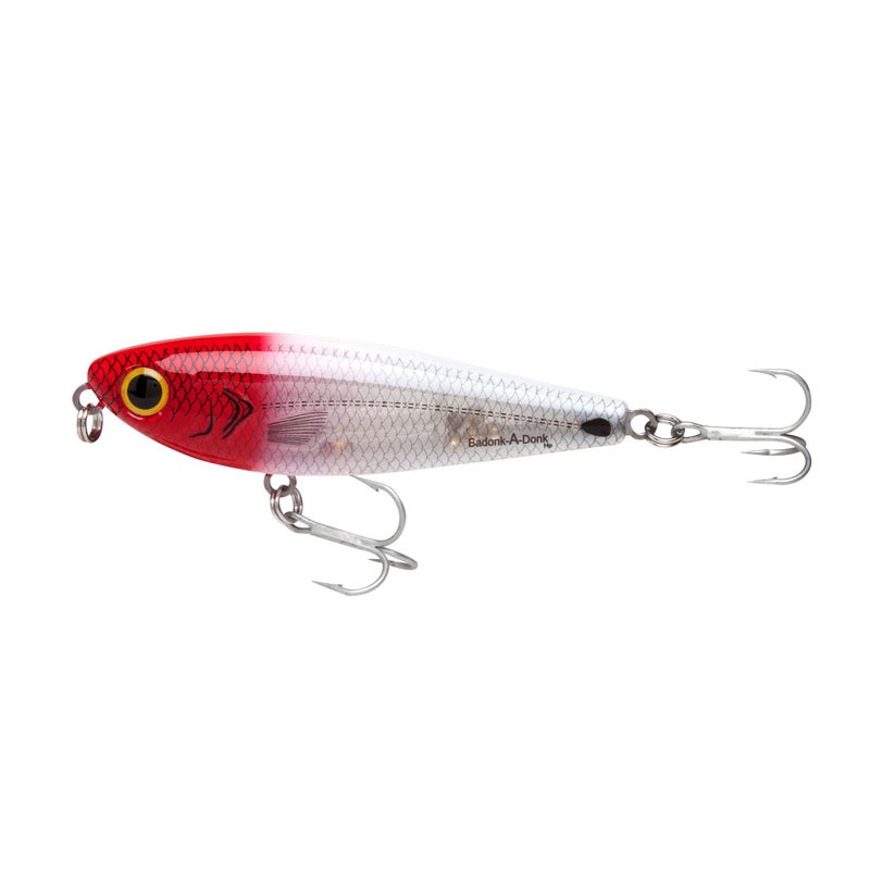BOMBER Lures Badonk-A-Donk High Pitch Saltwater Grade, (4-Inch) - Redhead Flash, (BSWDTH4345) - Image 3