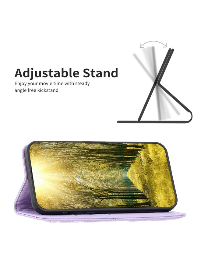 S-TOP Case For OPPO A94 5G / F19 Pro+ Diamond Lattice Magnetic Leather Flip Phone Case - Image 4