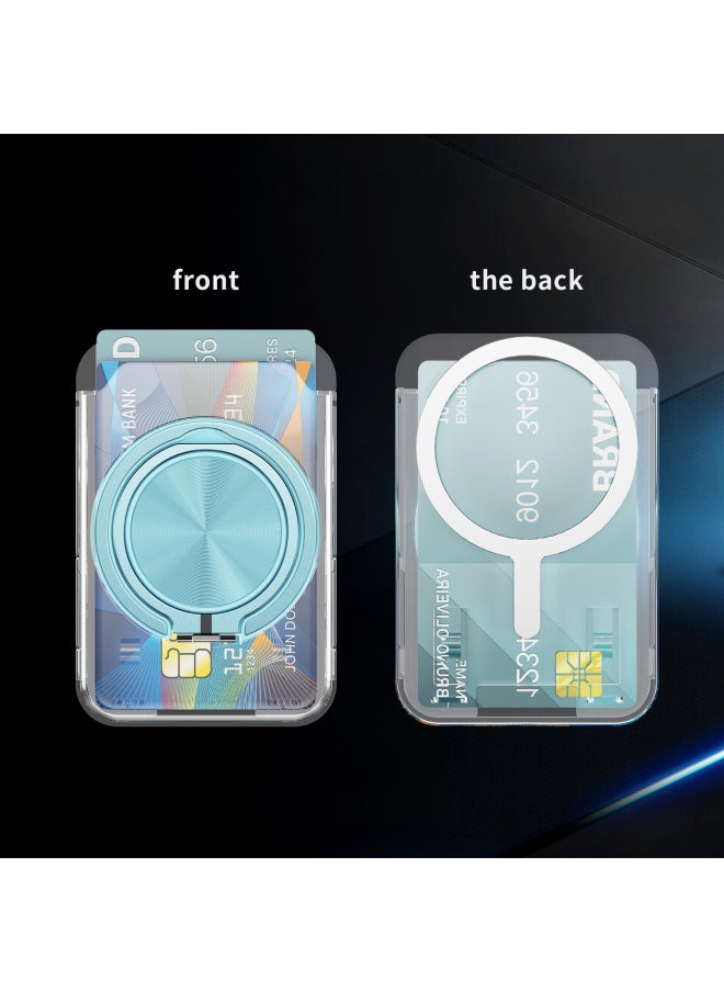 Generic - Hot Sale Ace Bracket Transparent Card Bag For All Mobile Phone 360 Rotating Ring Bracket In Stock-Color:Red - Image 1