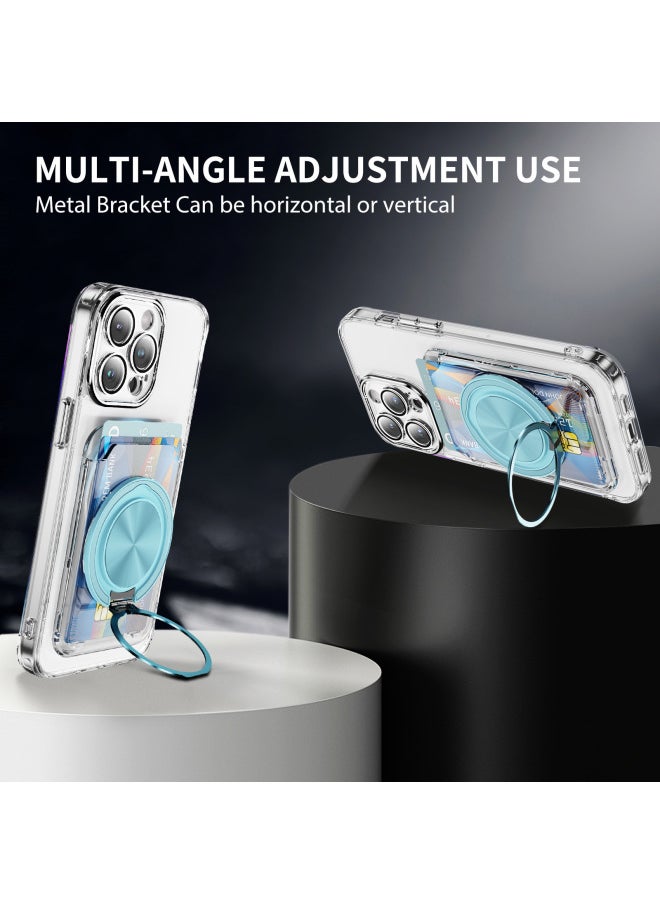 Generic - Hot Sale Ace Bracket Transparent Card Bag For All Mobile Phone 360 Rotating Ring Bracket In Stock-Color:Red - Image 1