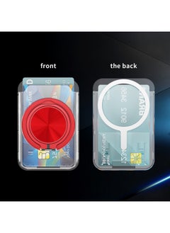 Hot Sale Ace Bracket Transparent Card Bag For All Mobile Phone 360 Rotating Ring Bracket In Stock-Color:Red