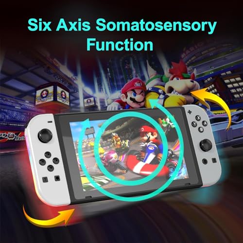 Tobo RGB LED Joy Con Controller for Nitendo Switch Compatible with Switch, Wireless Left and Right Joy Con for Switch Nintendo Support Dual Vibration/Wake-up/Screenshot. (Yellow and Purple) - Image 4