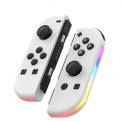 Tobo RGB LED Joy Con Controller for Nitendo Switch Compatible with Switch, Wireless Left and Right Joy Con for Switch Nintendo Support Dual Vibration/Wake-up/Screenshot. (Yellow and Purple) - Image 1
