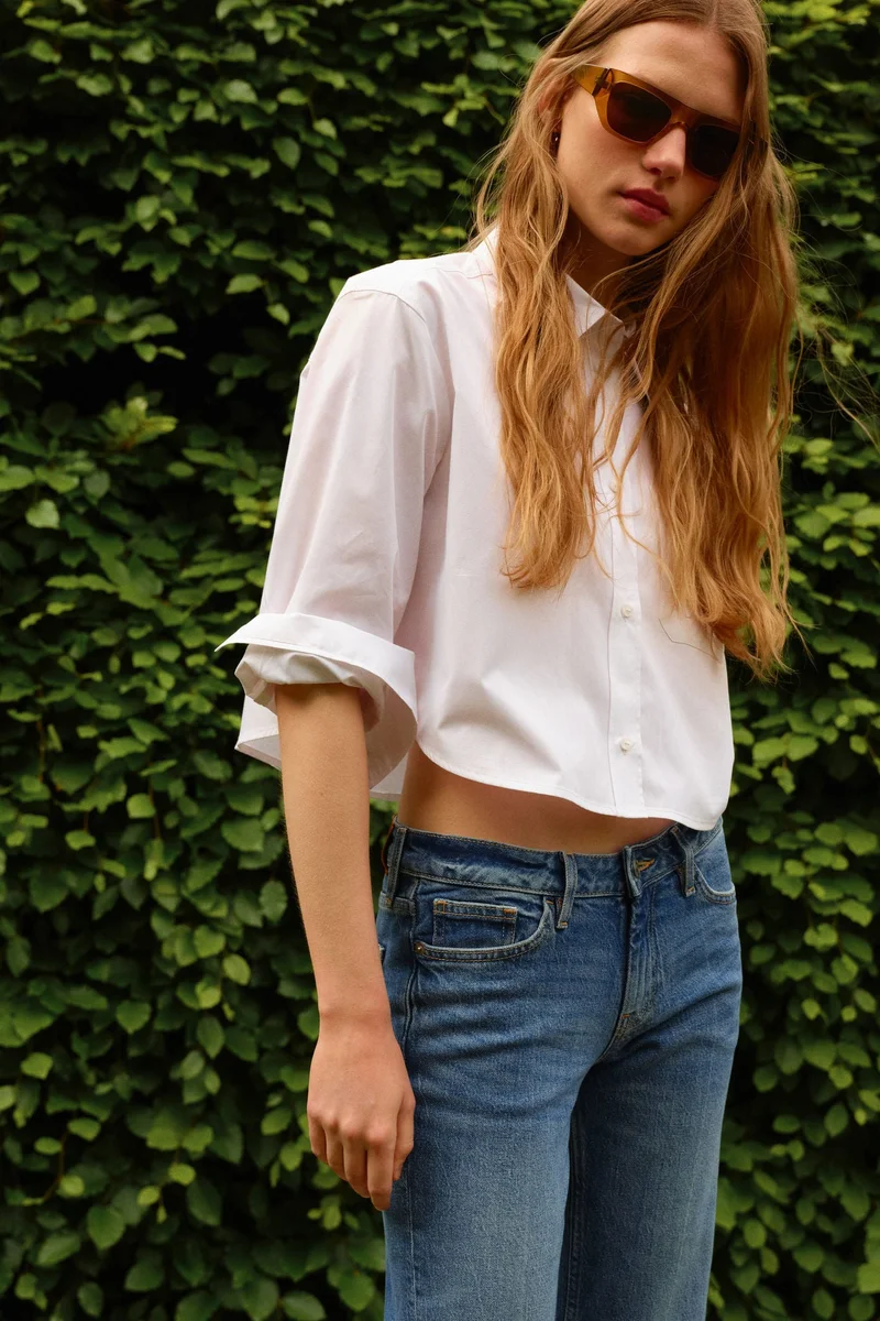 اتش اند ام جينز بخصر عادي وقصّة سلِم