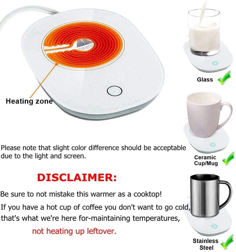 Kesig Smart Coffee Mug Warmer with Automatic Shut Off for Home and Office 16 Watt Beverage Warmer Coffee Milk Tea Water Cocoa Warmer Temperature Up to 131 55 - Image 3