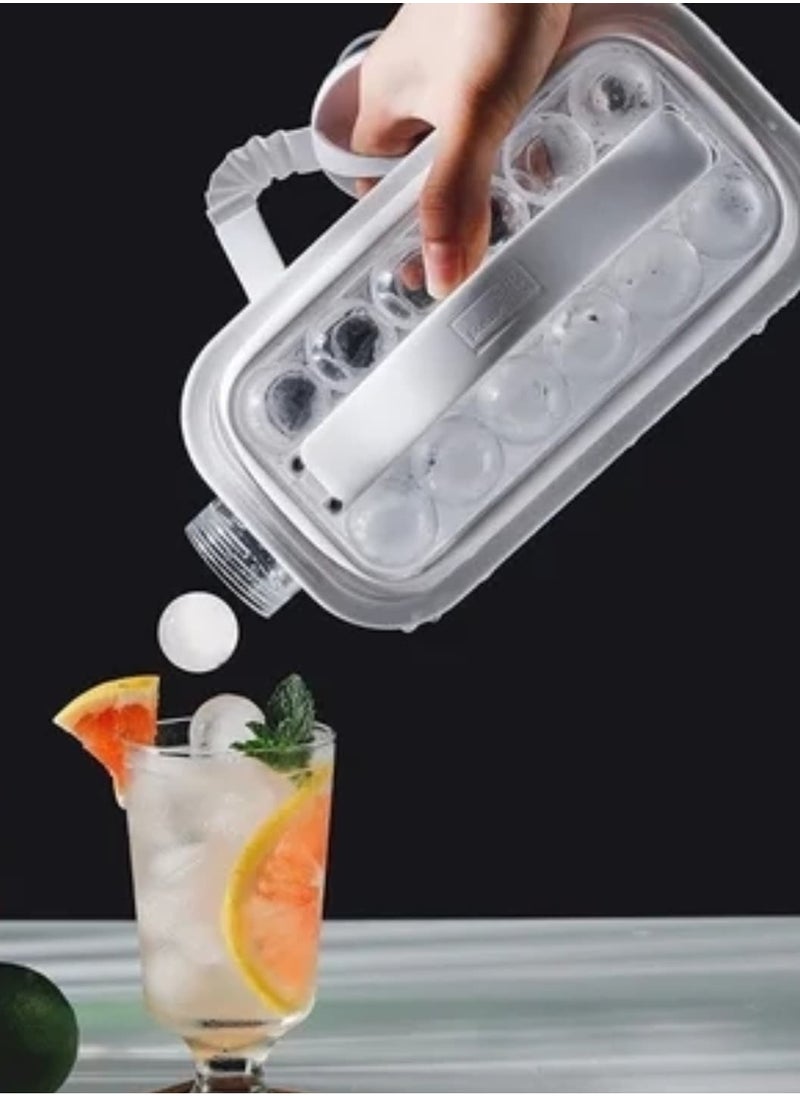 Generic - Liying Ice Cube Trays 2 in 1 Portable Ice Ball Maker Kettle With 17 Grids Flat Body Lid Cooling Ice Pop/Cube Molds For Cocktail,Coffee,Juice (Multicolour) - Image 1