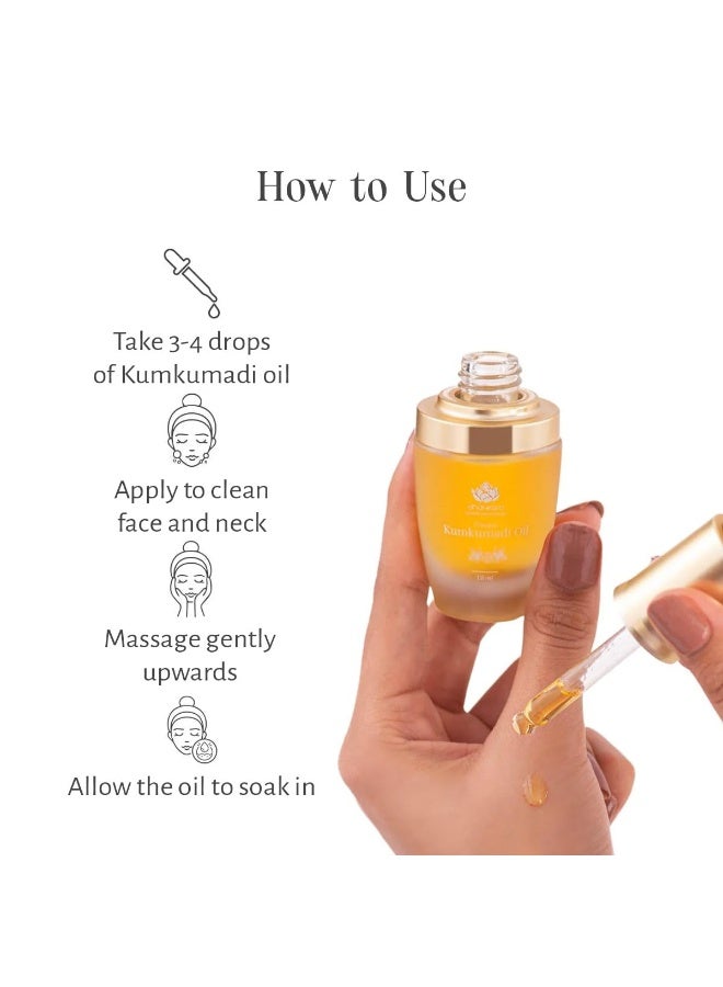 Shankara The Timeless Radiance Combo - Kumkumadi Oil, 18 ml with Luxury Soy Candle with Saffron Essence and Personalized Gift Card - Image 2