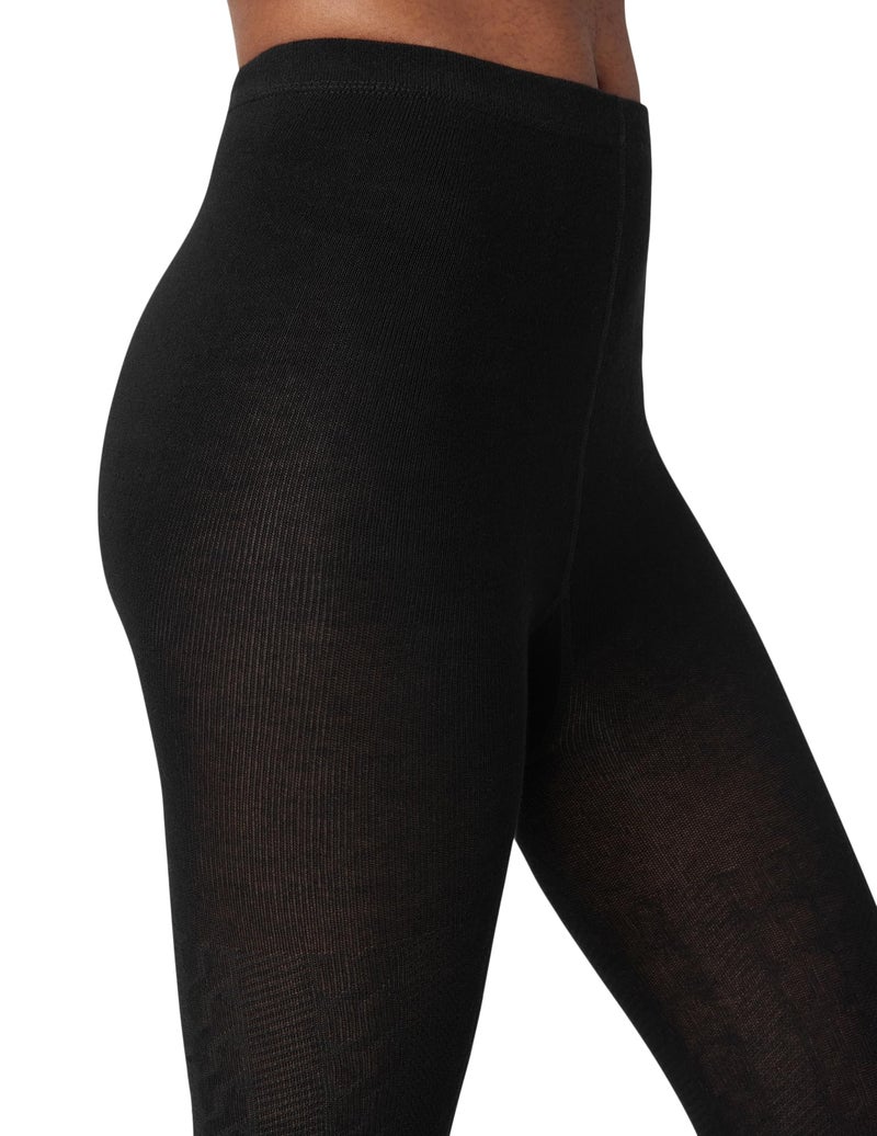 HUE Women's Sweater Tights, New Black Cable, Small-Medium - Image 2