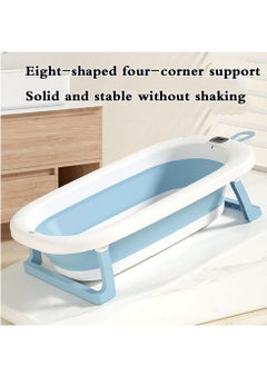 YOMYM Multipurpose Collapsible Pet Bathtub with Drainage Hole Collapsible Dog Bathtub Portable Laundry Basket for Bathing/Shower,Blue  - Image 4