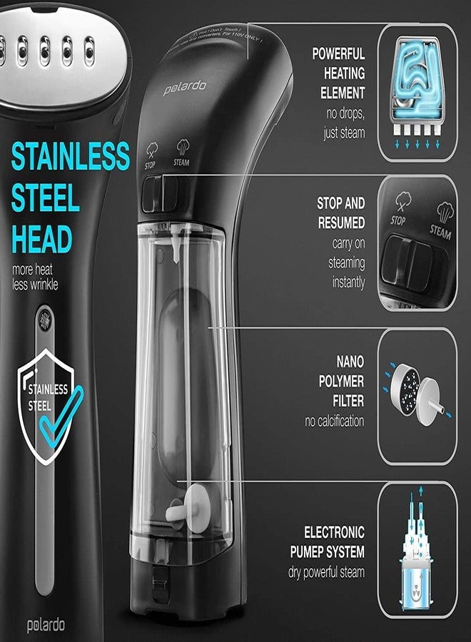 Polardo - Travel Garment Steamer, Black' for ASIN 'B089DD62DW (Black) - Image 4