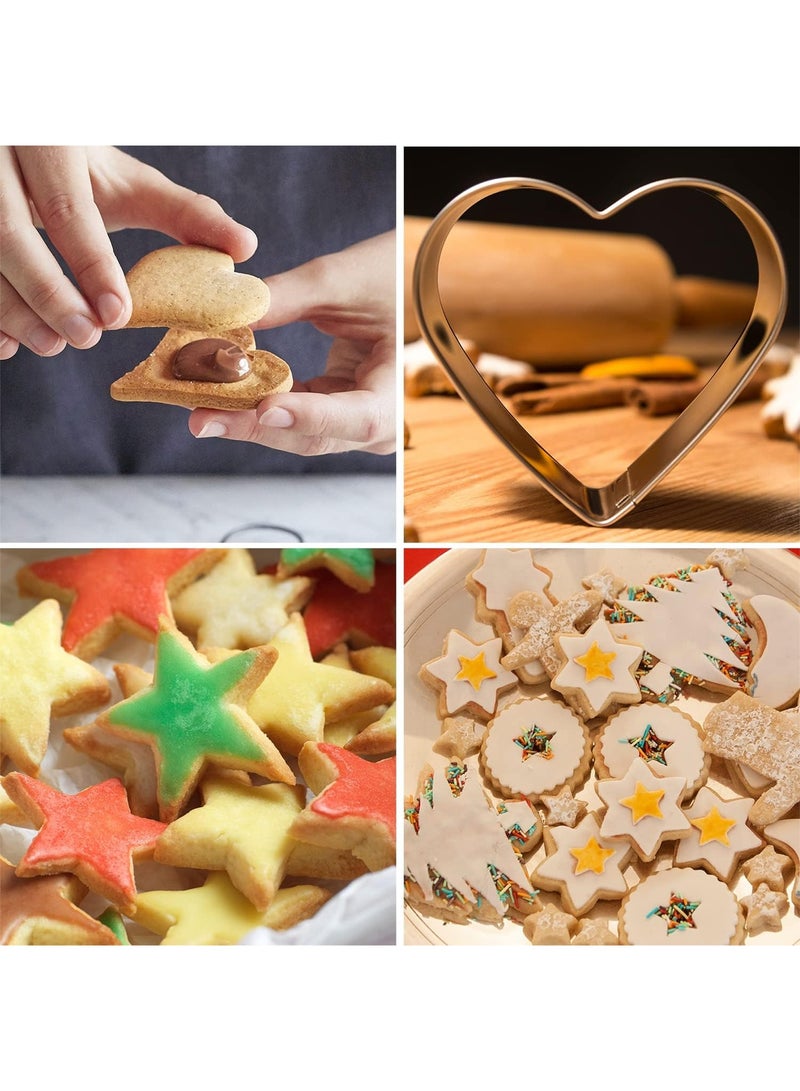 Forest Home 30Pcs Mini Cookie Cutter Set with Box, Small Stainless Steel Veggie Cutters, Polymer Clay Cutters for Kids, Geometric Set for Biscuit Cutter, Tiny Fruit Cutter - Image 3