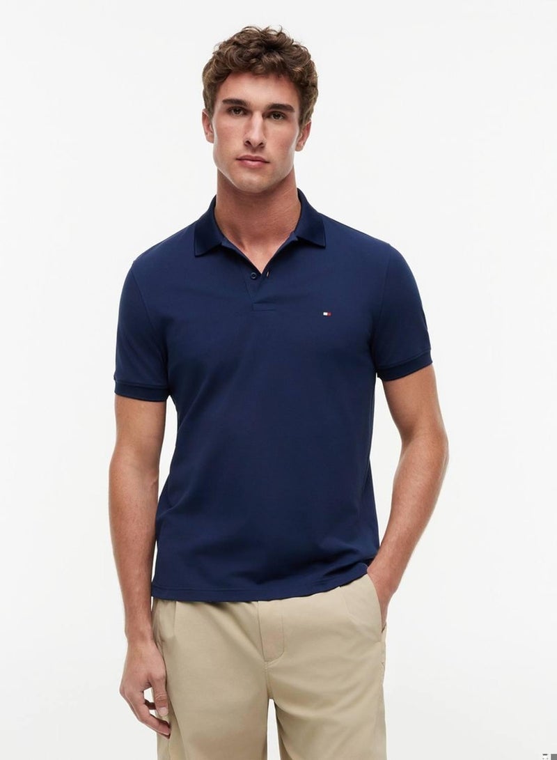TOMMY HILFIGER Performance Regular Fit Pique Polo Shirt - Image 1