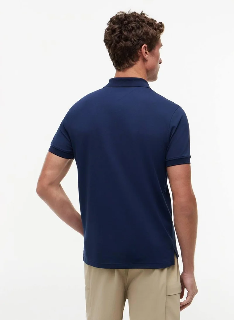 Tommy Hilfiger Carbon Navy Performance Regular Fit Pique Polo Shirt for Men | Best Price UAE