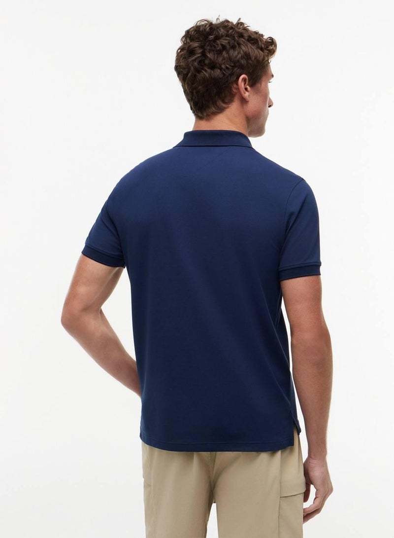 TOMMY HILFIGER Performance Regular Fit Pique Polo Shirt - Image 3