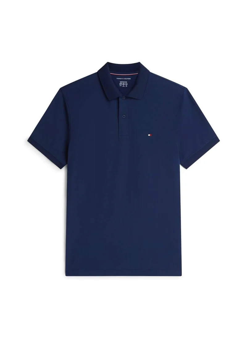 Tommy Hilfiger Carbon Navy Performance Regular Fit Pique Polo Shirt for Men | Best Price UAE