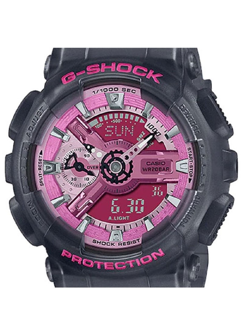 CASIO Casio Women Watch G-Shock Analog Digital Pink Dial Resin Band GMA-S110NP-8ADR.  - Image 3