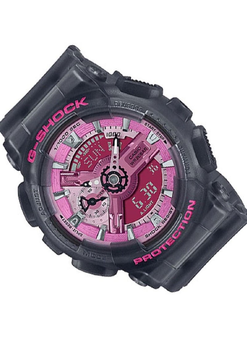 CASIO Casio Women Watch G-Shock Analog Digital Pink Dial Resin Band GMA-S110NP-8ADR.  - Image 2