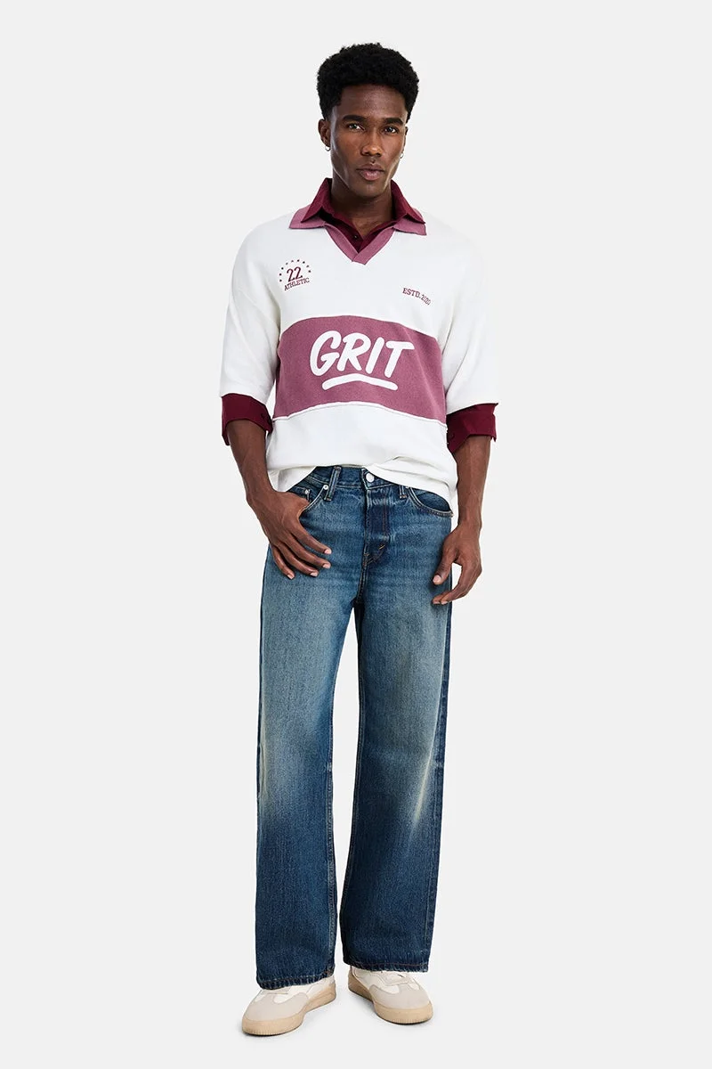 SNITCH White Graphic Half Sleeve Oversized Streetwear T-Shirt