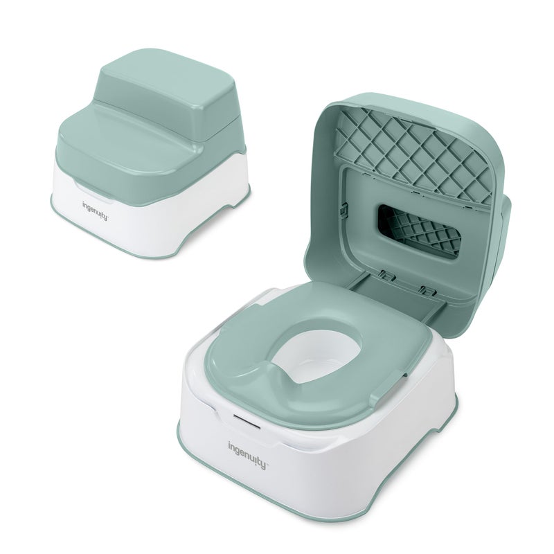 Ingenuity Prepare to Potty 3-in-1 System - Potty Training Toilet, Topper, Step Stool, Easy Setup, for Toddlers Ages 18 Months+ - Image 1