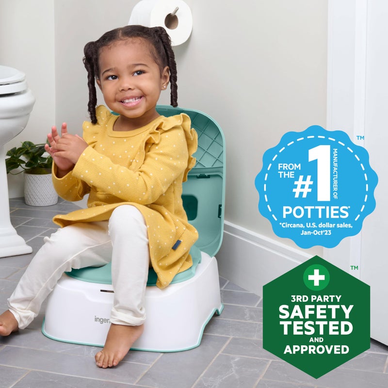 Ingenuity Prepare to Potty 3-in-1 System - Potty Training Toilet, Topper, Step Stool, Easy Setup, for Toddlers Ages 18 Months+ - Image 3