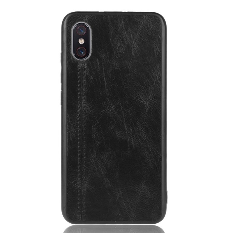 BURAQ Case Cover For Xiaomi Mi 8 Pro Shockproof Sewing Cow Pattern Skin PC + PU + TPU Case(Black) - Image 2