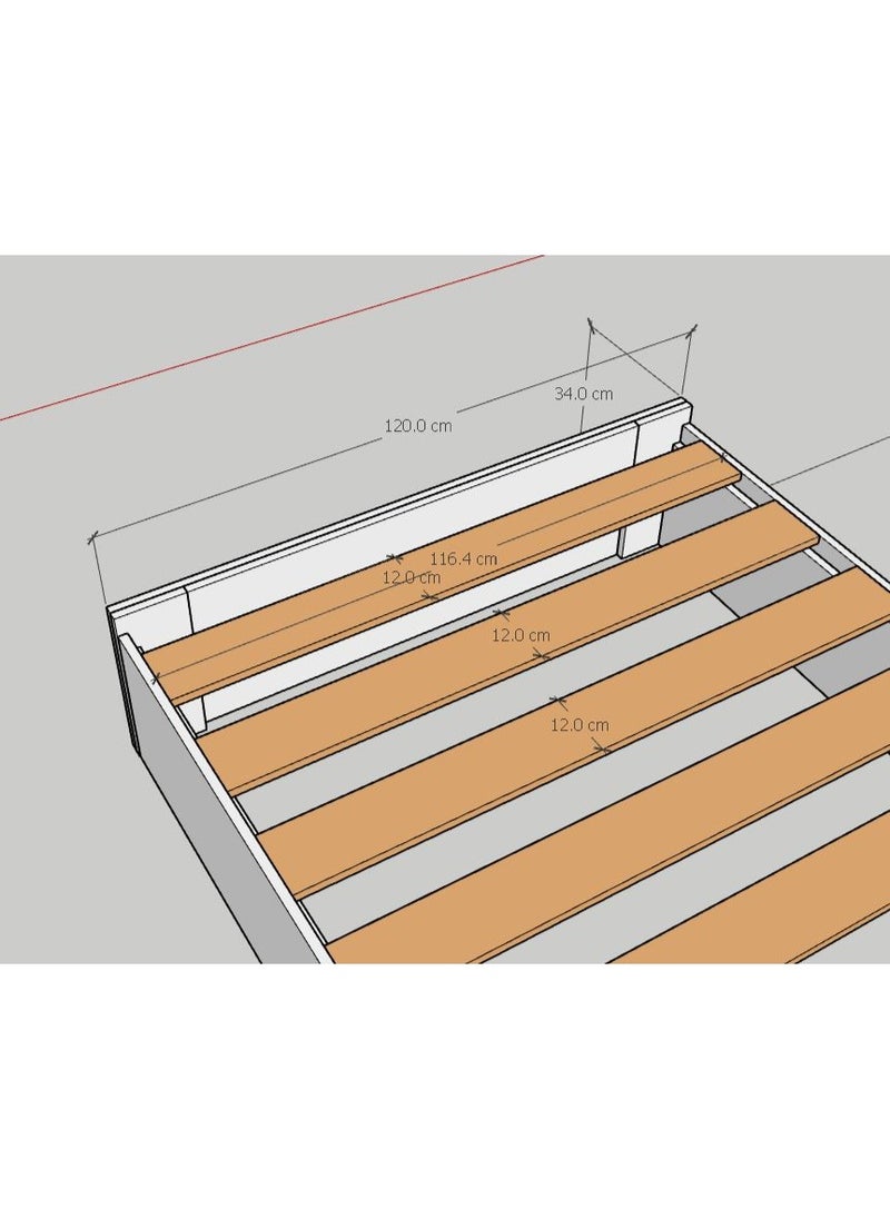 Furniture Store - Modern bed - width 120 cm, length 200 cm, from Furniture Store. - Image 1