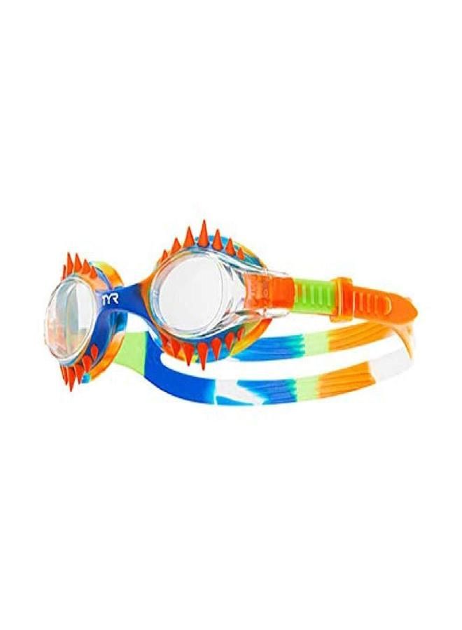 TYR TYR Kids Swimple Spikes Swim Goggles, Clear/Orange  - Image 4