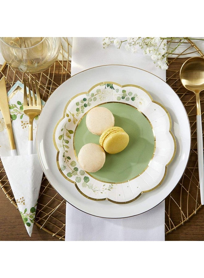 Kate Aspen Sage Green Party Decorations, Eucalyptus Floral Botanical Garden 62 Piece Party Tableware Set (16 Guests)- Perfect for Greenery Baby Shower & Bridal Showers - Image 5