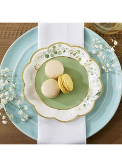 Kate Aspen Kate Aspen Sage Green Party Decorations, Eucalyptus Floral Botanical Garden 62 Piece Party Tableware Set (16 Guests)- Perfect for Greenery Baby Shower & Bridal Showers  - Image 3