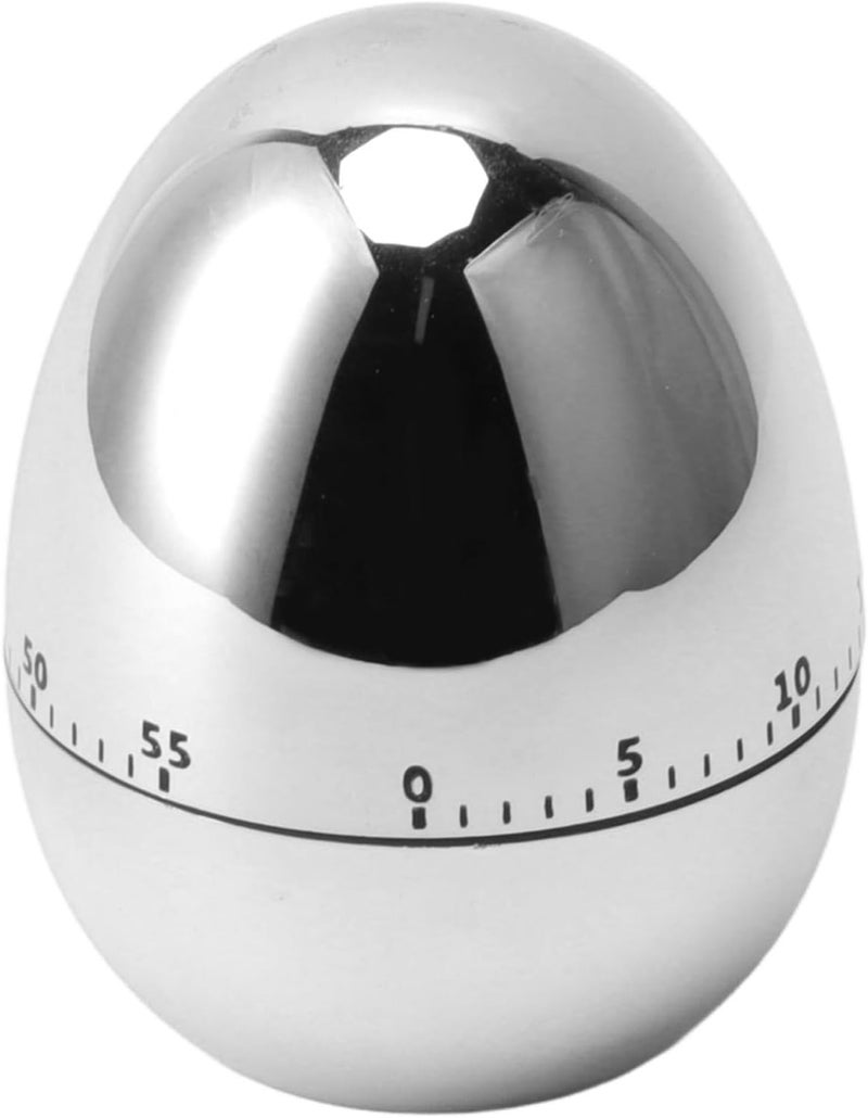 YDuupxe Manual Timer ABS Egg Model Mechanical Timer with Reminder Function for Kitchen (Silver) - Image 4