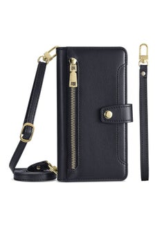 Case Cover For For Sony Xperia Ace III Sheep Texture Cross-body Zipper Wallet Leather Phone Case(Black)