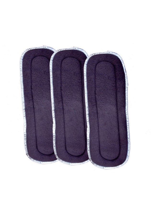 The Little Lookers Wet Free Insert For Diaper;Nappy Liners Charcoal Pad For Pocket Diapers; Polar Fleece 6 Layered Pad For Cloth Diaper Nappies For Newborns Babies Toddlers (Grey Pack Of 3)  - Image 1