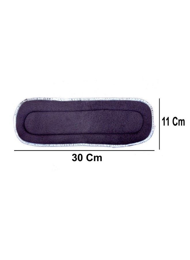 The Little Lookers Wet Free Insert For Diaper;Nappy Liners Charcoal Pad For Pocket Diapers; Polar Fleece 6 Layered Pad For Cloth Diaper Nappies For Newborns Babies Toddlers (Grey Pack Of 3)  - Image 5