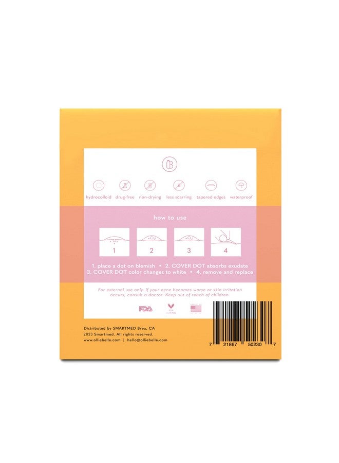 SMARTMED Cover Dot Acne Care (72 Dots) Skin Blemish Treatment With Hydrocolloid | Clear, Waterproof Patch | Oil And Pimple Absorbing | Latexfree - Image 2