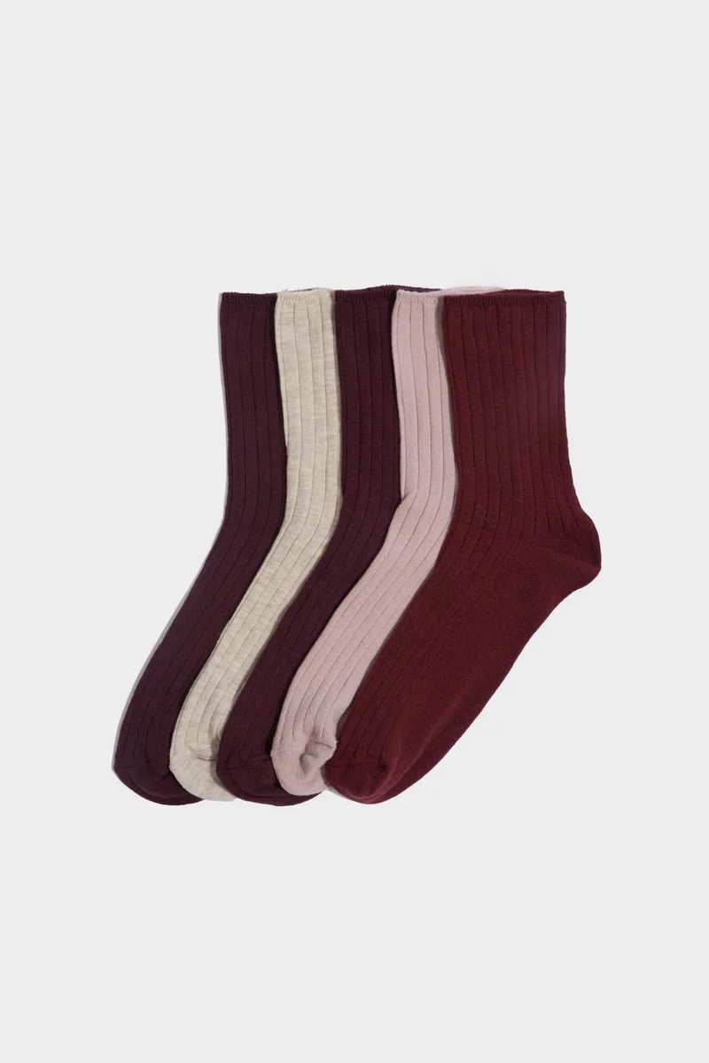 Defacto Woman 5 Piece Cotton Long Socks