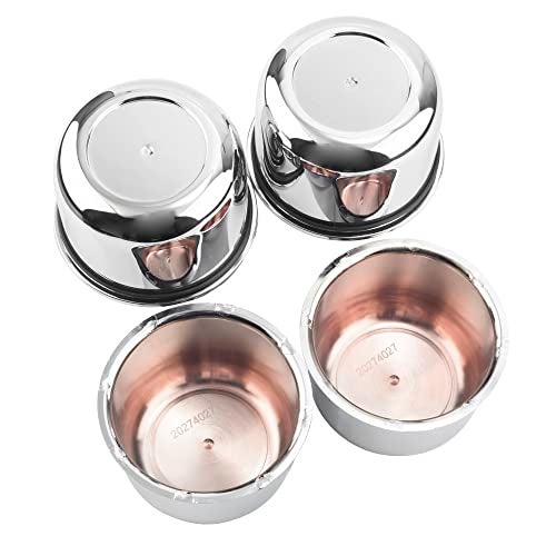 Rheedal 4Pcs 3.25inch Trailer Wheel Center Caps Push Through 3.25" Bore 2.32" Tall Hub Cap for Truck SUV RV Wheel Rim, Chrome Silver Wheel Cover - Image 2