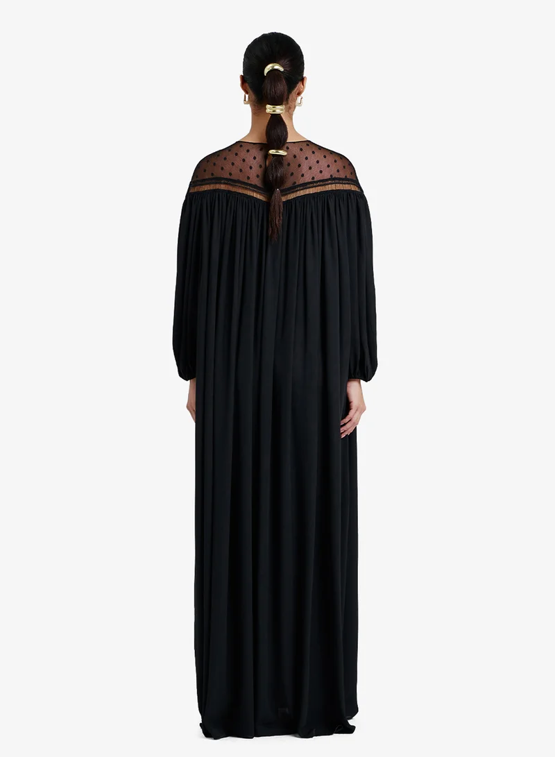 تشيس قفطان بياقة دانتيل مكشكشة