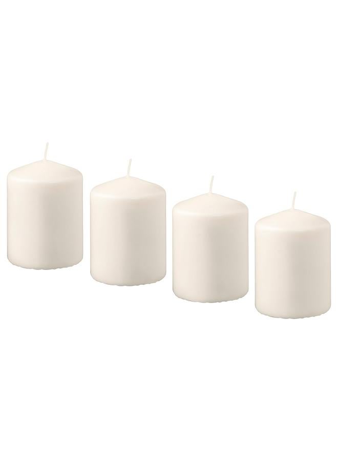 Zaboon Unscented Block Candle, Natural, 8 Cm - Image 1