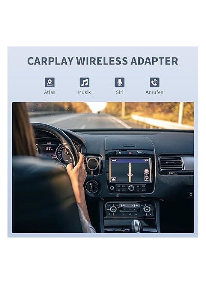 ماجنتيك محول كار بلاي لاسلكي لـ Apple CarPlay وandroidauto، ترقية سلكية إلى كار بلاي لاسلكي، اتصال فوري، دونجل كار بلاي صغير للغاية لأجهزة iPhone وAndroid مناسب للسيارات المزودة بنظام كار بلاي مدمج - Image 5