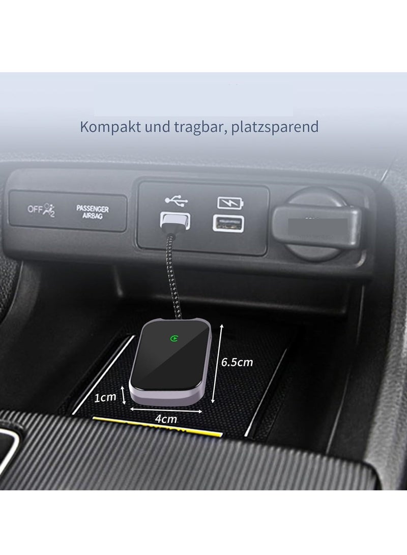 ماجنتيك محول كار بلاي لاسلكي لـ Apple CarPlay وandroidauto، ترقية سلكية إلى كار بلاي لاسلكي، اتصال فوري، دونجل كار بلاي صغير للغاية لأجهزة iPhone وAndroid مناسب للسيارات المزودة بنظام كار بلاي مدمج - Image 3