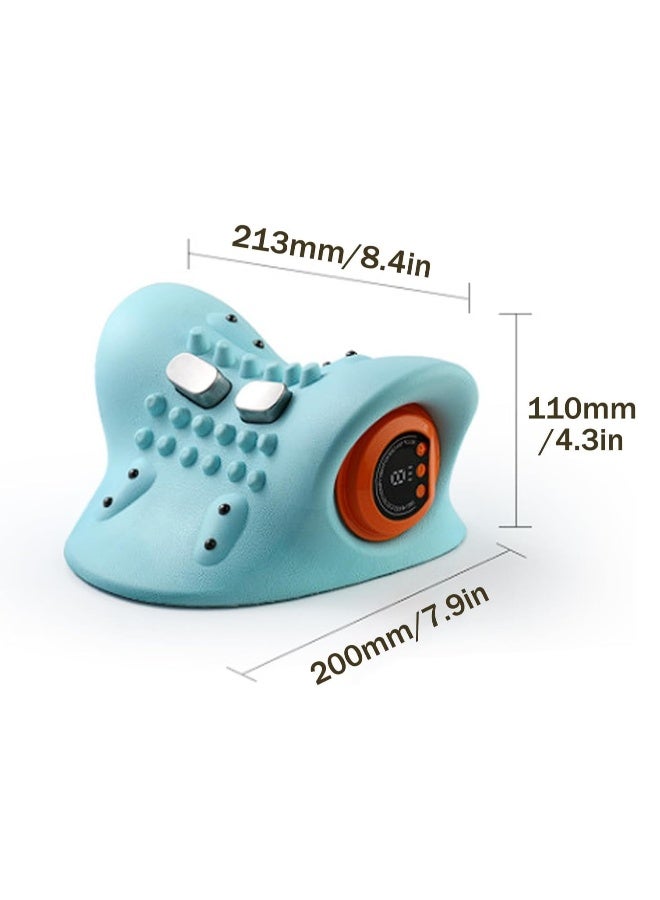 Loquat Neck Massager  Portable Shiatsu Massage Pillow  Neck and Shoulder Massager with Heating Function with 6 Speed  3 Heating Function (Blue) - Image 2